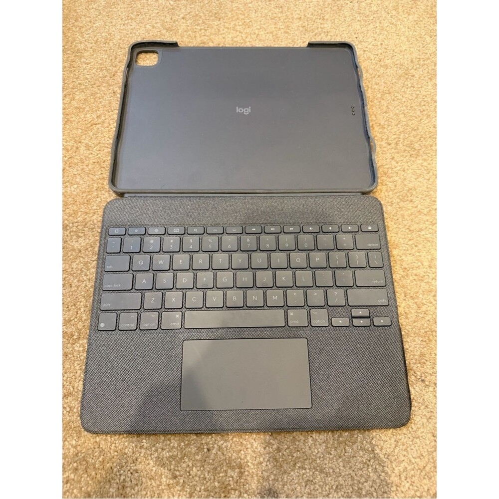 Logitech Gray Fabric Tablet Keyboard Case with Trackpad